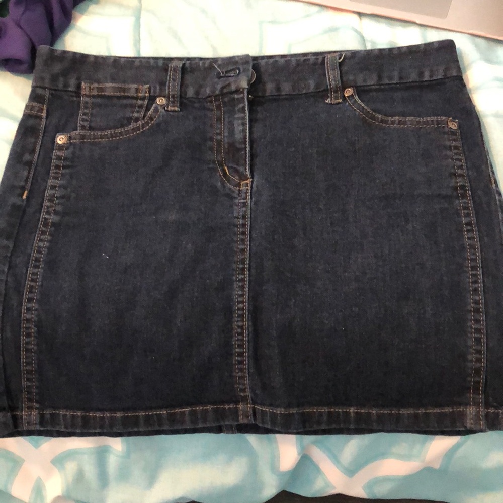 jean mini skirt